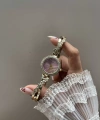 Pembe Altın Çiçekleri Vintage Saat