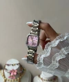 Pembe Kadran Klasik Vintage Saat