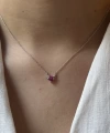 Pembe Kalp Kolye I 925 Gümüş