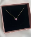 Pembe Kalp Kolye I 925 Gümüş