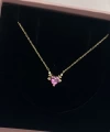Pembe Kalp Kolye I 925 Gümüş