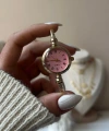 Pembe Kelepçe Vintage Saat