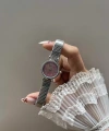 Pembe Pırıltı Vintage Saat