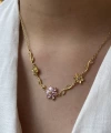 Pembe Prenses Çiçeği Kolye