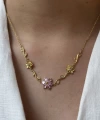 Pembe Prenses Çiçeği Kolye