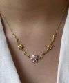 Pembe Prenses Çiçeği Kolye