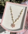 Pembe Prenses Çiçeği Violet Kolye