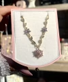 Pembe Prenses Çiçeği Violet Kolye