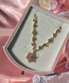 Pembe Prenses Çiçeği Violet Kolye