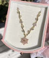 Pembe Prenses Çiçeği Violet Kolye