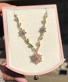 Pembe Prenses Çiçeği Violet Kolye
