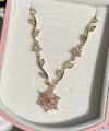 Pembe Prenses Çiçeği Violet Kolye