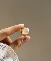 Pembe Taşlı Vintage Yüzük I 14 Altın Kaplama
