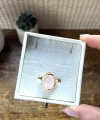 Pembe Taşlı Vintage Yüzük I 14 Altın Kaplama