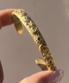 Renkli Güneş Motifli Vintage Kelepçe Bileklik I Çelik