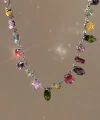 Renkli Taşlı Gem Kolye