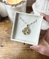 Renkli Taşlı Vintage Göz Kolye | Çelik