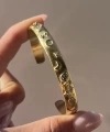 Renkli Taşlı Satürn Vintage Kelepçe Bileklik I Çelik