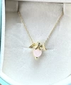 Soft Pembe Melek & Kalp Kolye I 925 Gümüş