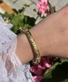 Taşlı Vintage Kelepçe Bileklik I Çelik