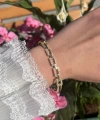 Taşlı Zincir Vintage Kelepçe Bileklik I Xuping