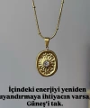 Vintage Güneş Taşlı Kolye