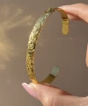 Oymalı Vintage Kelepçe Bileklik
