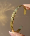 Oymalı Vintage Kelepçe Bileklik
