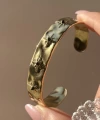 Siyah Kuzey Yıldızlı Vintage Kelepçe Bileklik I Çelik