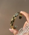 Siyah Kuzey Yıldızlı Vintage Kelepçe Bileklik I Çelik