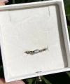 Beyaz Taşlı Mini Vintage Yüzük I Ham Pirinç