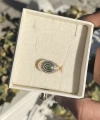 Yeşil Taşlı Oval Vintage Yüzük