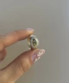 Yeşil Taşlı Oval Vintage Yüzük