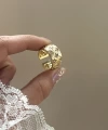 Yıldız Damalı Vintage Yüzük I 14 Altın Kaplama