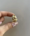 Kırmızı Taşlı Vintage Yüzük I 14 Altın Kaplama