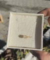 Beyaz Kuvars Taşlı Vintage Yüzük I 14 Altın Kaplama