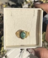Yeşil Taşlı Vintage Yüzük