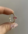 Kırmızı Taşlı Vintage Yüzük I 14 Altın Kaplama