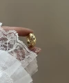 Beyaz Taşlı Vintage Yüzük I 14 Altın Kaplama