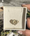 Örme Kalp Vintage Yüzük I Ham Pirinç