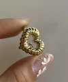 Örme Kalp Vintage Yüzük I Ham Pirinç