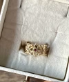 Bordo Taşlı Oymalı Vintage Yüzük I 14 Altın Kaplama