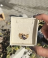 Mor Taşlı Vintage Yüzük I 14 Altın Kaplama
