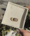 Yıldız Desenli Vintage Yüzük I 14 Altın Kaplama