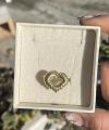 Örme Kalp Vintage Yüzük I Ham Pirinç