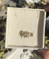 Renkli Taşlı Vintage Yüzük I Ham Pirinç