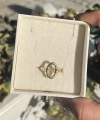 Oval Detay Vintage Yüzük I Ham Pirinç