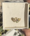 Taşlı Kalp Vintage Yüzük I Ham Pirinç