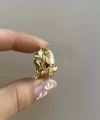 Kırmızı Taşlı Vintage Yüzük I 14 Altın Kaplama