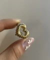Örme Kalp Vintage Yüzük I Ham Pirinç